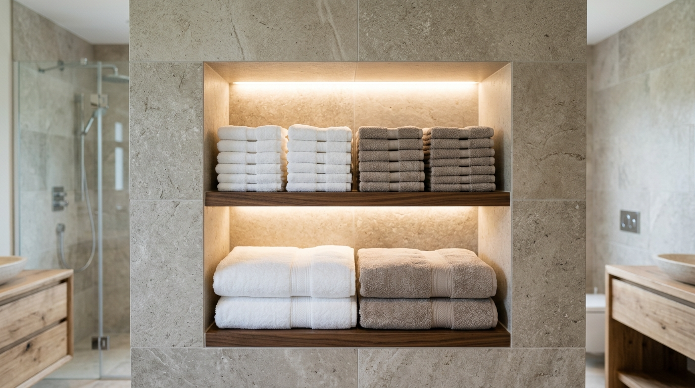 Add a double towel bar to increase capacity